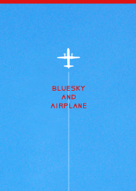 青い空と白い飛行機。
