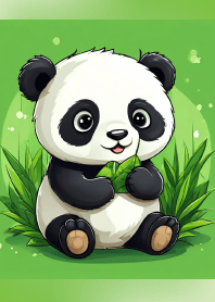 Cute panda cartoon