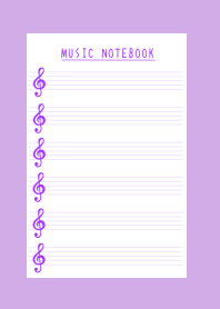 PURPLE COLOR MUSICAL NOTES