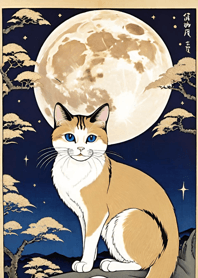 Cat under the Moon F68c8C