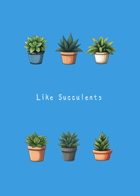 Like succulents(Sunny blue)