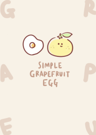 simple grapefruit fried egg beige.