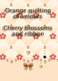 Orange quilting of velours(Cherry)