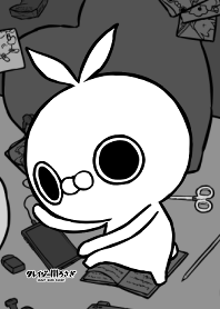 CRAZY DARK RABBIT -monotone-