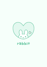 กระต่าย หัวใจ [สีเขียว]