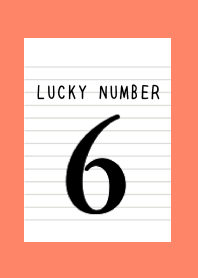 LUCKY NUMBER 6 NOTEBOOKj/APRICOT COLOR
