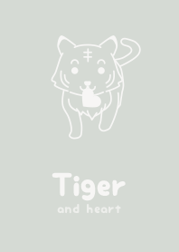 Tiger & heart Pale Mist WHT