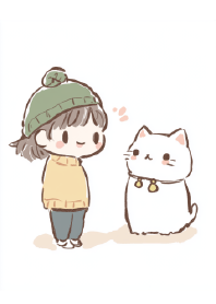 暖陽與白貓的午後