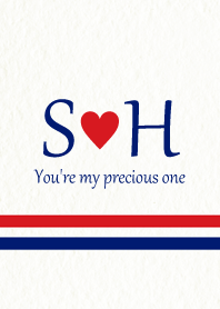 S&H イニシャル -Red & Blue-