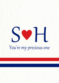 S&H Initial -Red & Blue-