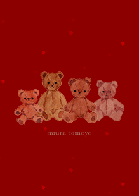 テディベア-simple red