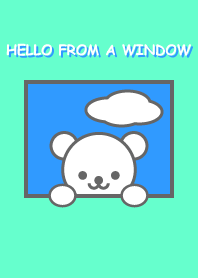 窓から「こんにちは！」