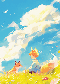 小王子&狐狸の藍天草原❤