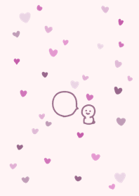 Dull pink and a lot of hearts.