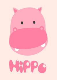 Simple Happy Pink Hippo
