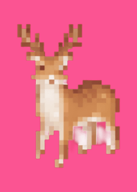 Deer Pixel Art Theme  Pink 01