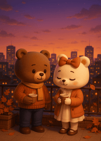 Rooftop Sunset Warm Coffee