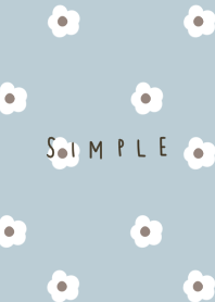 ライトブルーと小花柄。