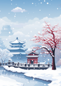 Ancient City Snow Scene-02