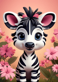 Cute cartoon zebra