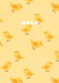 Nordic style birds03brown&yellow