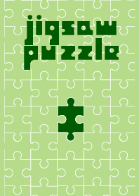 Jigsaw puzzle. -green-