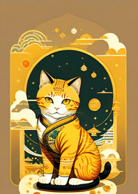 Kucing Kemakmuran Tahun Baru 1
