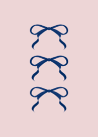 Triple Ribbon (Pink & Navy)