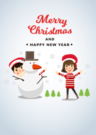 聖誕節快樂新年在一起慶祝