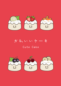 Adorable smile cake!(bright red)