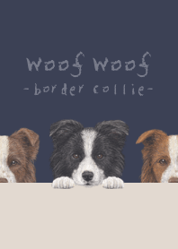 Woof Woof - Border Collie - DUSTY NAVY