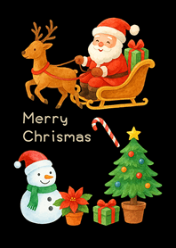 快樂的聖誕節(護眼黑色)