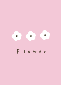 Pink x white flowers.