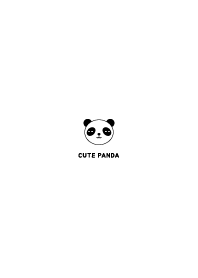 Cute panda bear_white