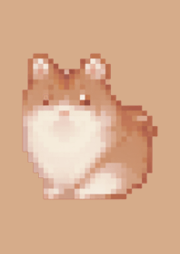 Hamster Pixel Art Theme  Beige 02