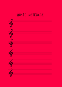 MUSIC COLOR NOTEBOOKj-RED