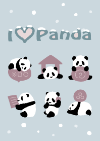 Cute Baby Panda - winter Light Blue ver.