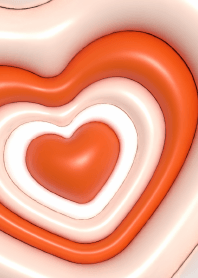 3D Lovely Heart Pop : Orange