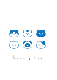 หน้าแมวน่ารัก / blue white