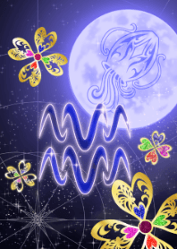 Aquarius Clover and moon blue 2022