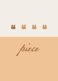 Apricot orange.Rabbits