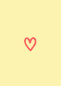 HEART-YELLOW RED