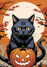 Ukiyo-e - Halloween cat 166eDF
