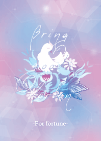 Happy bird and Flower