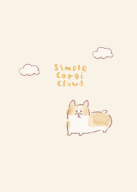 Simple Corgi Cloud Beige