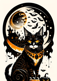 halloween cat b06482
