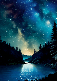 Beautiful starry night view#2179