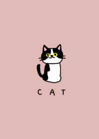 ピンクベージュとねこ。