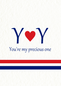 Y&Y イニシャル -Red & Blue-