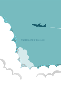 Blue sky and an airplane 2